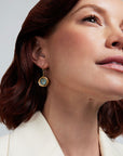Mini Signet Gemstone Drop Earrings