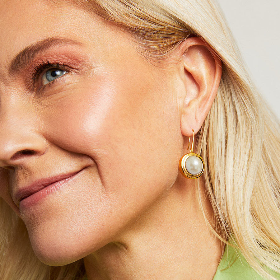 Signet Gemstone Drop Earrings