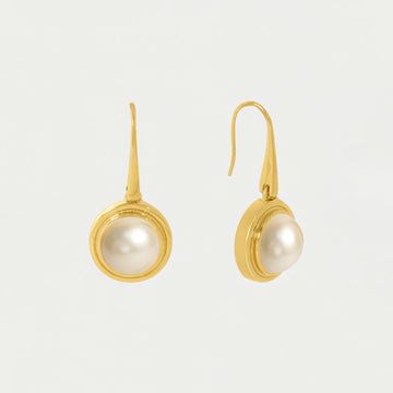 Signet Gemstone Drop Earrings
