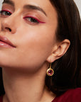 Signet Gemstone Drop Earrings