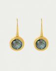 Mini Signet Gemstone Drop Earrings