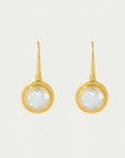 Mini Signet Gemstone Drop Earrings