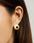Petit Pave Circle Studs