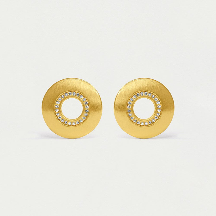 Petit Pave Circle Studs