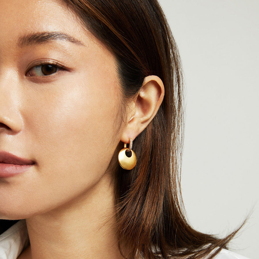 Petit Pave Drop Earrings