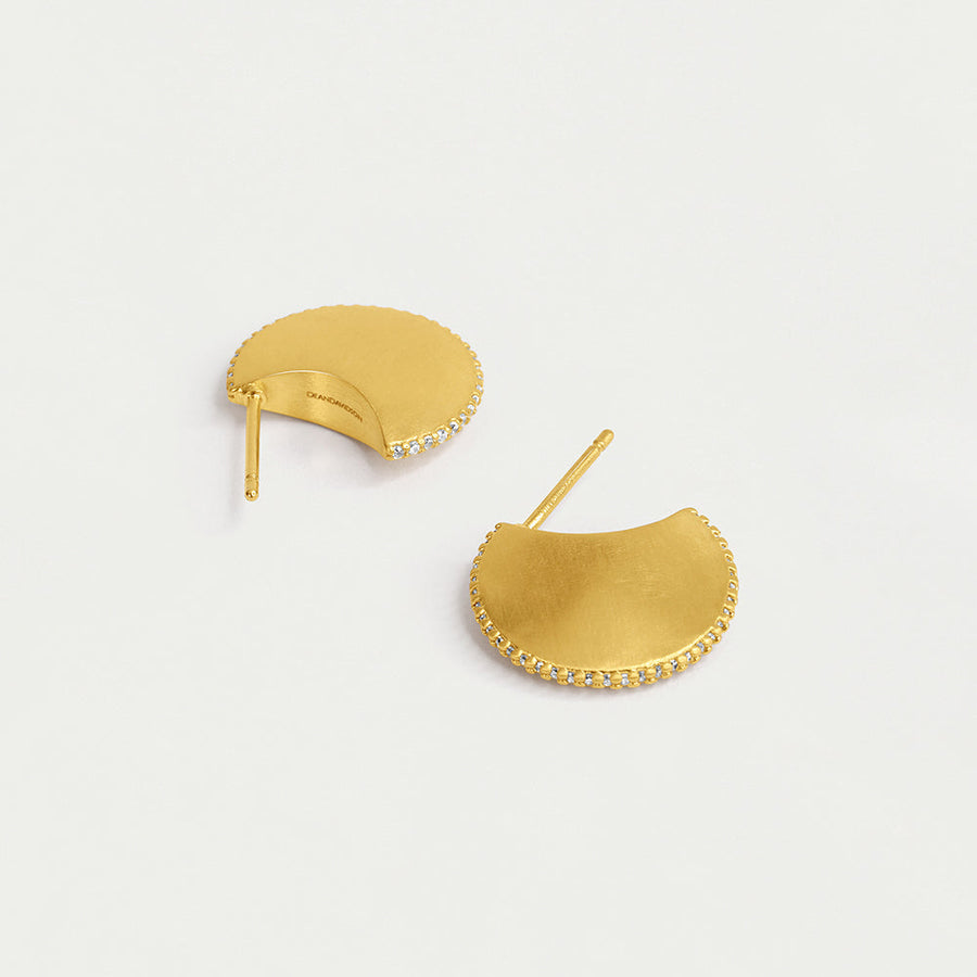Petit Pave Disc Earrings