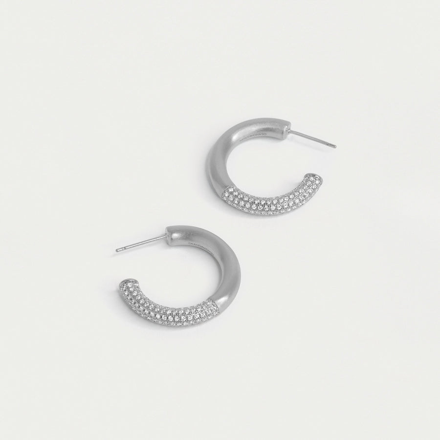 Signature Pavé Small Hoops