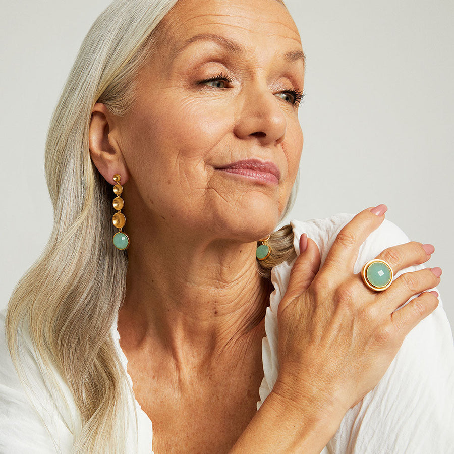 Sol Statement Gemstone Drop Earrings