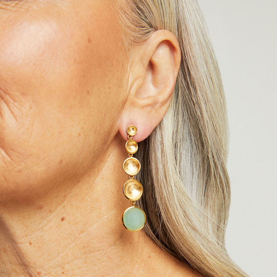 Sol Statement Gemstone Drop Earrings