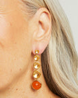 Sol Statement Gemstone Drop Earrings