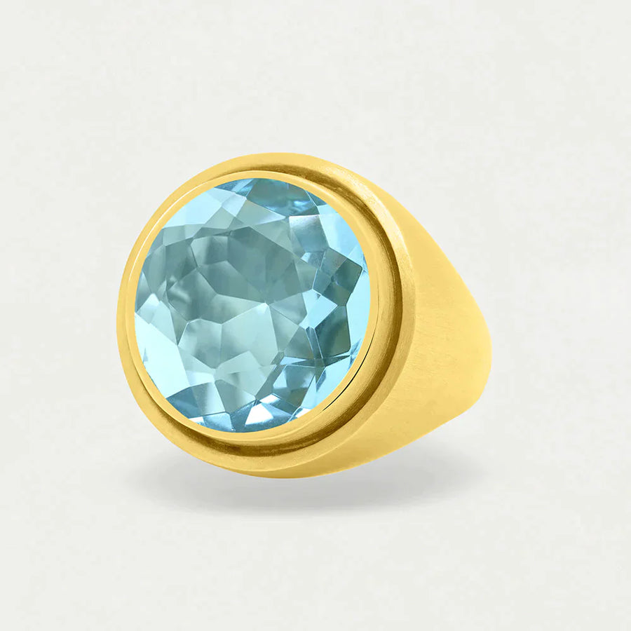 Topaz best sale signet ring