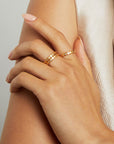 Petit Pavé Simple Stacking Ring