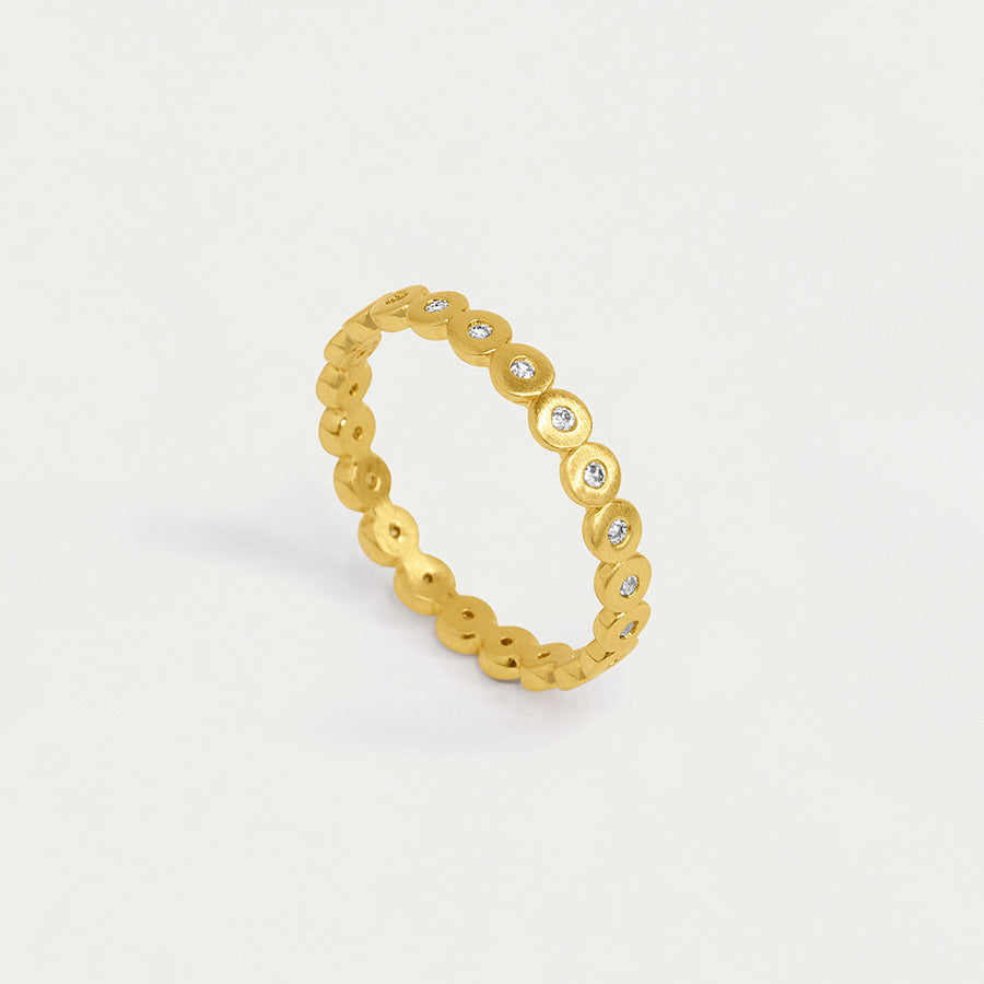 Petit Pavé Simple Stacking Ring