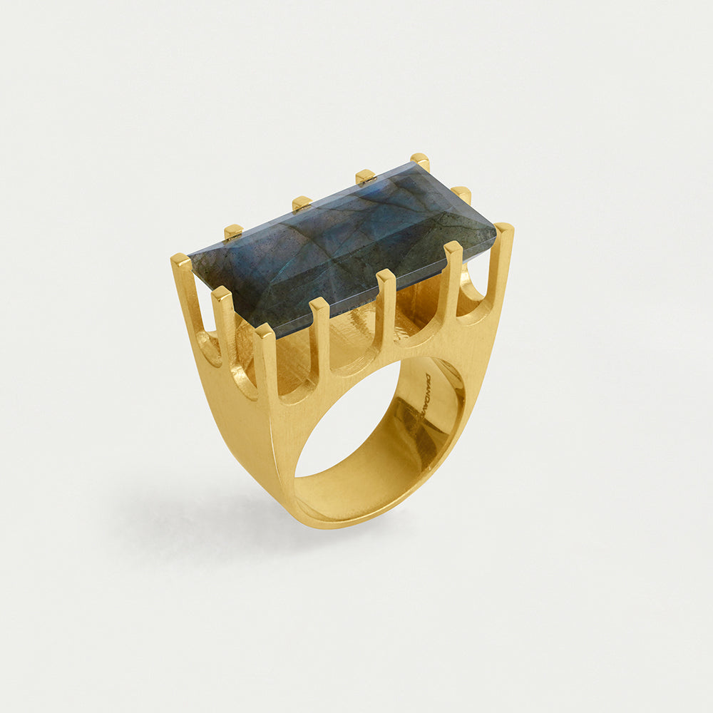 Dean Davidson Jewelry Castle Ring Gold Labradorite