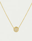 14K Gold Signature Diamond Pendant Necklace