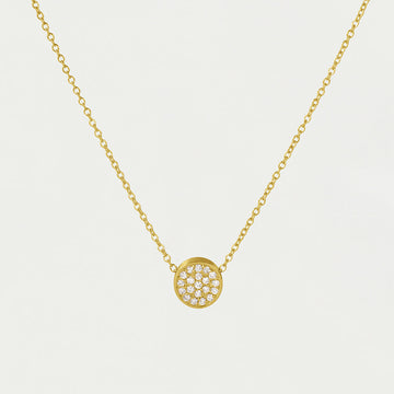 14K Gold Signature Diamond Pendant Necklace