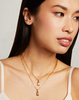 Baguette Birthstone Necklace