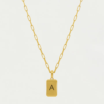 Large Initial Pendant Necklace