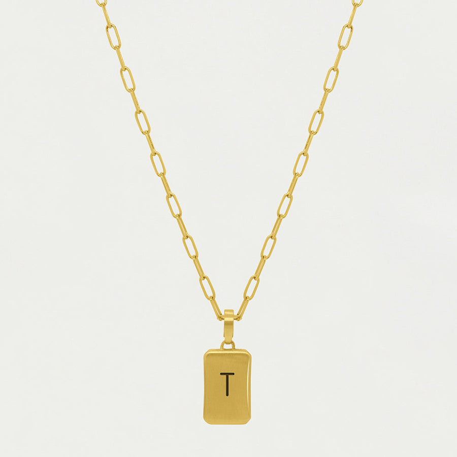 Dean Davidson Large Initial Pendant Necklace Gold