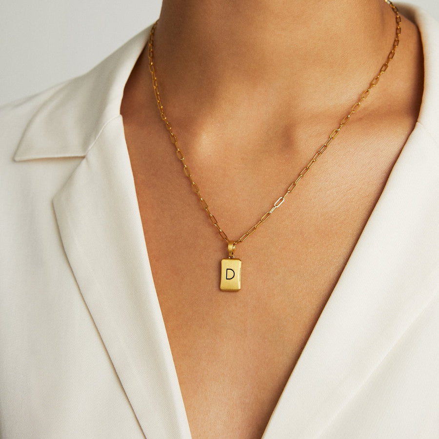 Small Initial Pendant Necklace