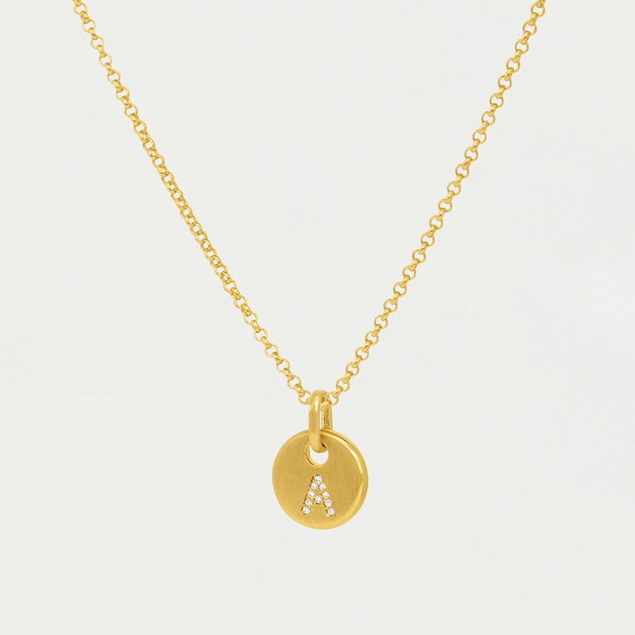 Pavé Initial Charm