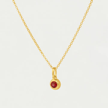 Round Birthstone Necklace