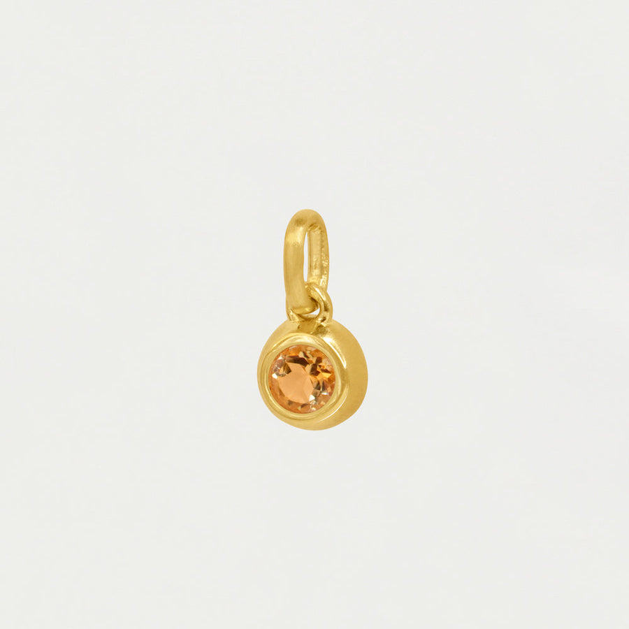 Round Birthstone Charm