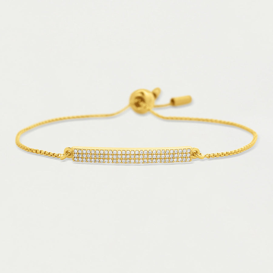 Signature Pave Bar Chain Bracelet