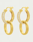 Signature Pave Huggie Hoops