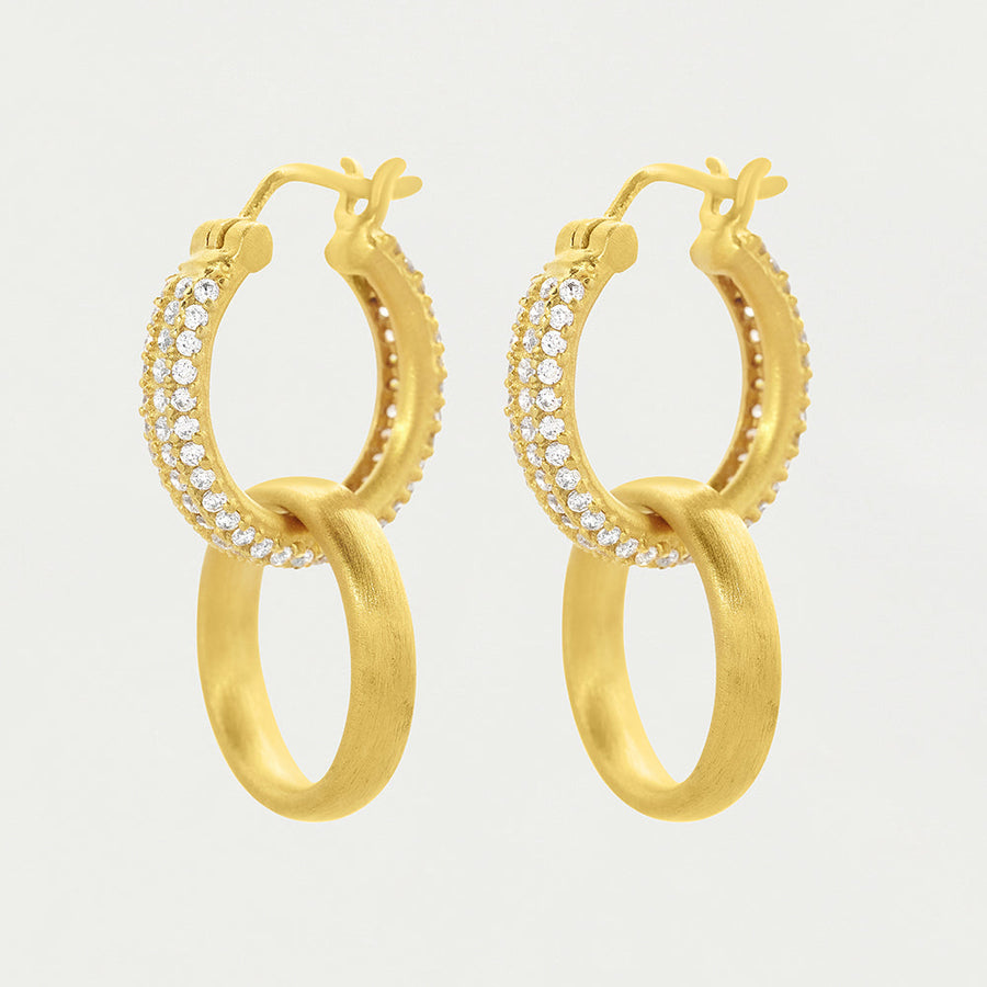 Signature Pavé Huggie Hoops